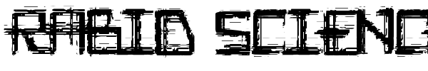 Rabid Science font preview